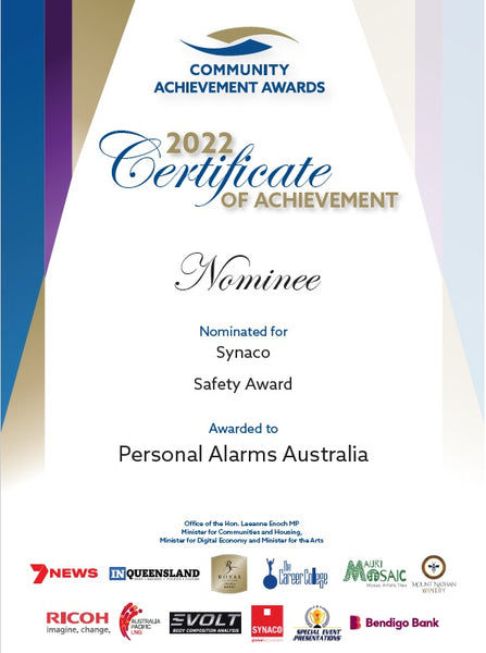 Personal Alarms Australia nominated for Queensland Community Achievement Awards