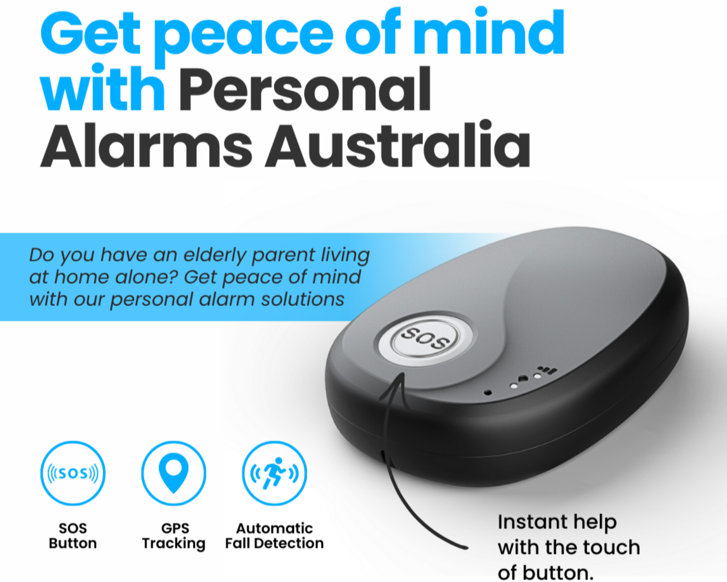 Personal Alarms Emergency Alarm Pendant Alarm Unit Personal Alarm Pendant  For Elderly Alula RE103P Panic, image size:1500x1200